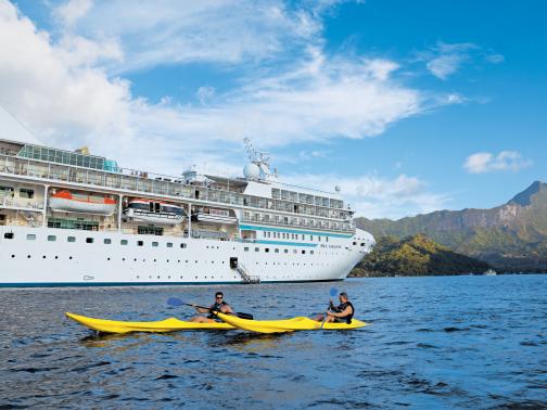 paul gauguin kayaking cruises cruise ship port exterior