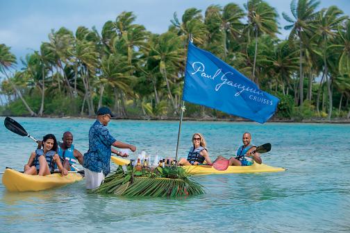 paul gauguin cruises cruise ship kayaks floating bar