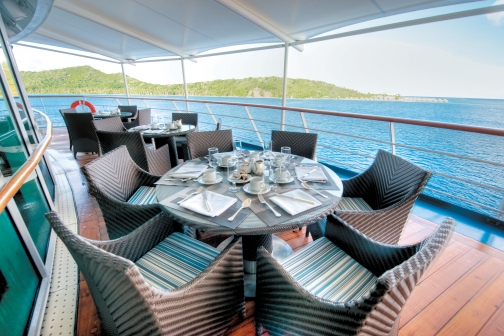 Paul Gauguin la veranda cruises cruise ship outdoor dining