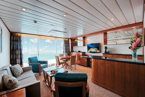 Paul Gauguin cabin sitting area cruises cruise ship seating