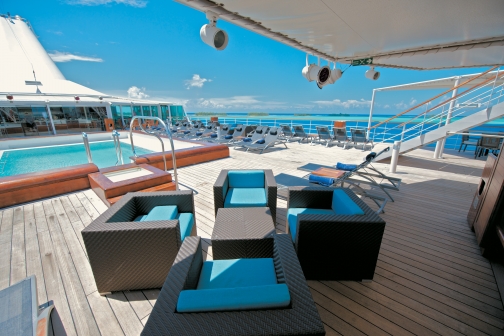 Paul Gauguin pool bar cruises cruise ship pool seating