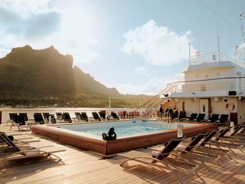 Paul Gauguin pool bora bora cruises cruise ship pool