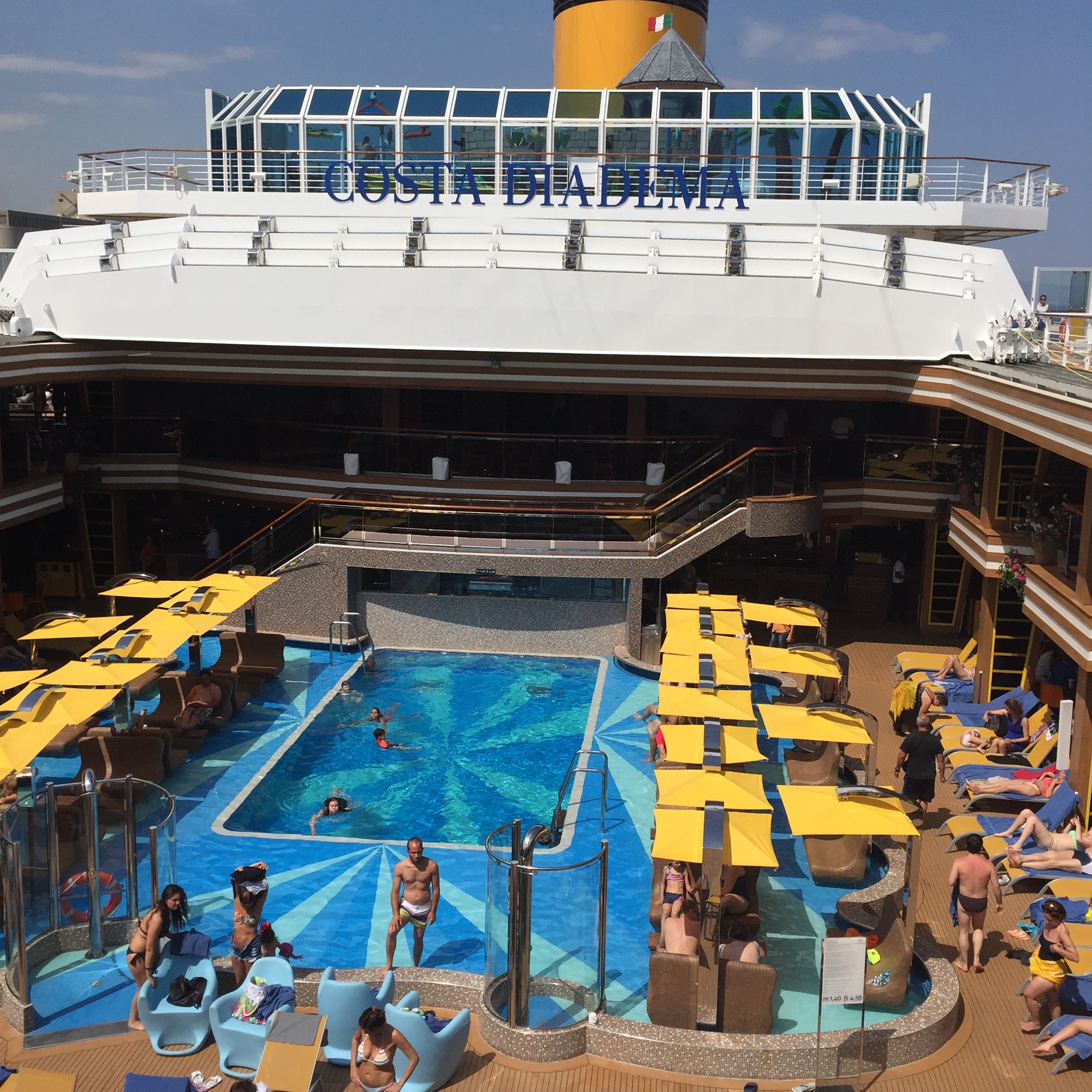 costa cruise line diadema swimming pool