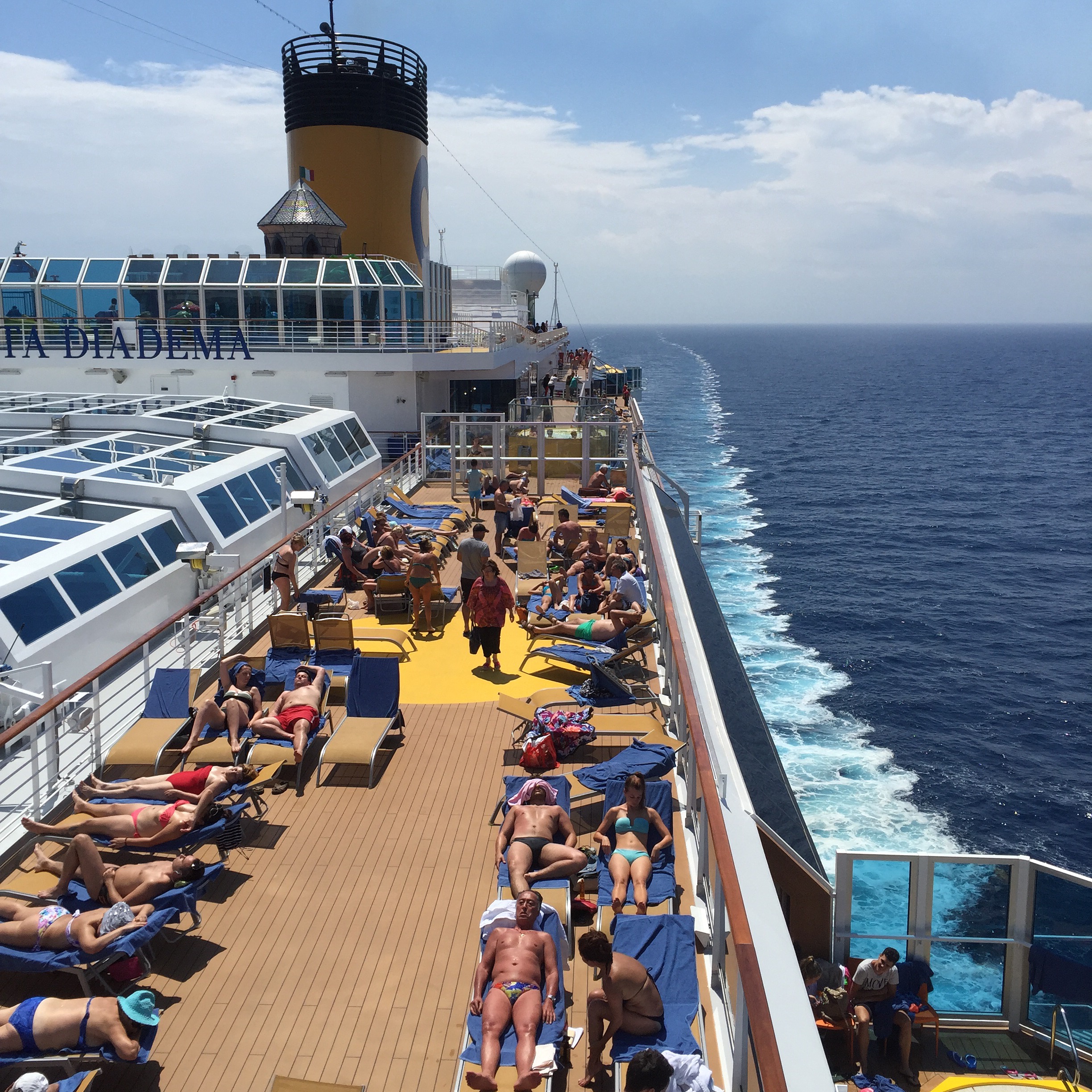 costa cruise line diadema top deck