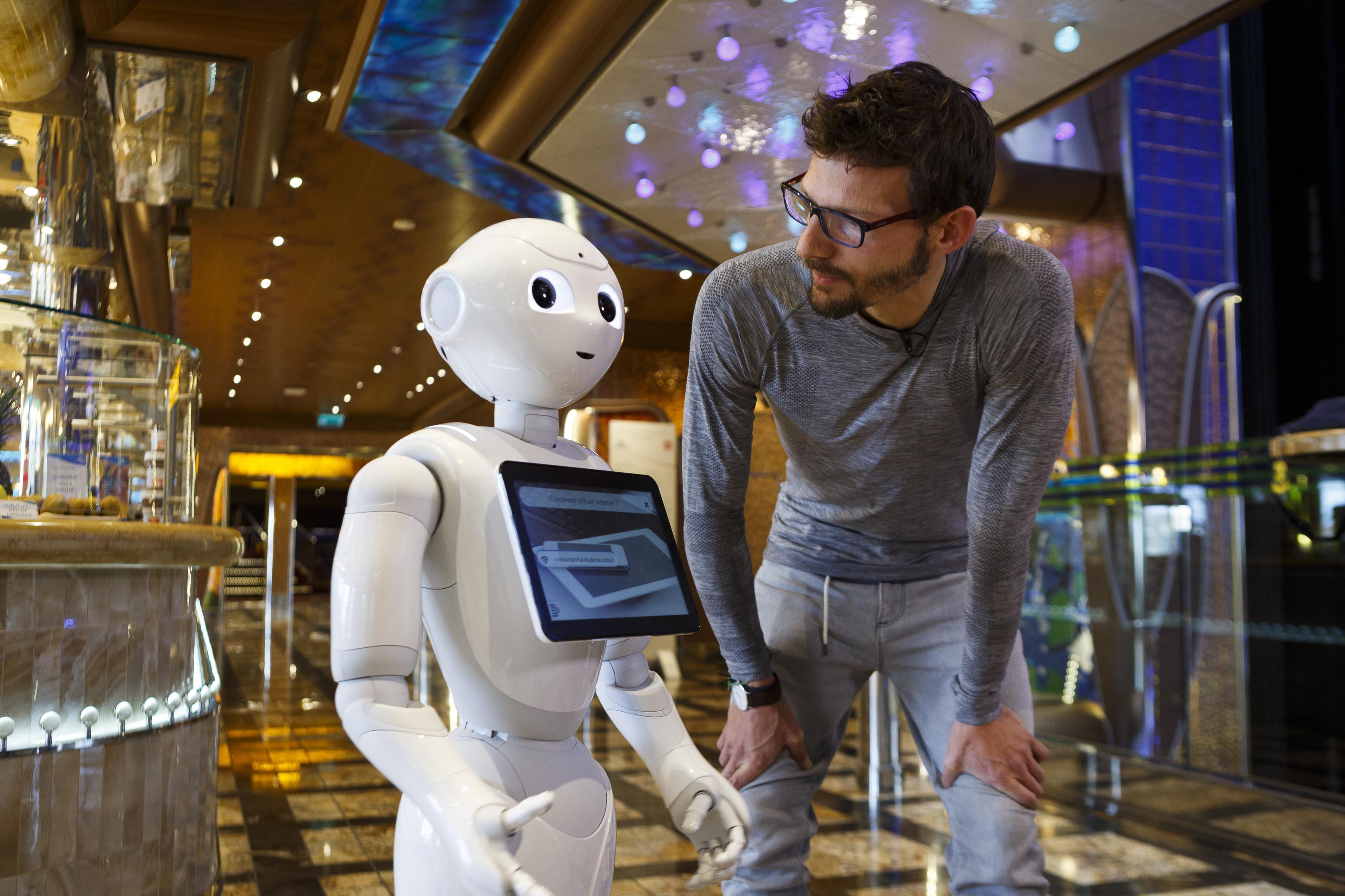 Costa Cruises robot interacts with passengers