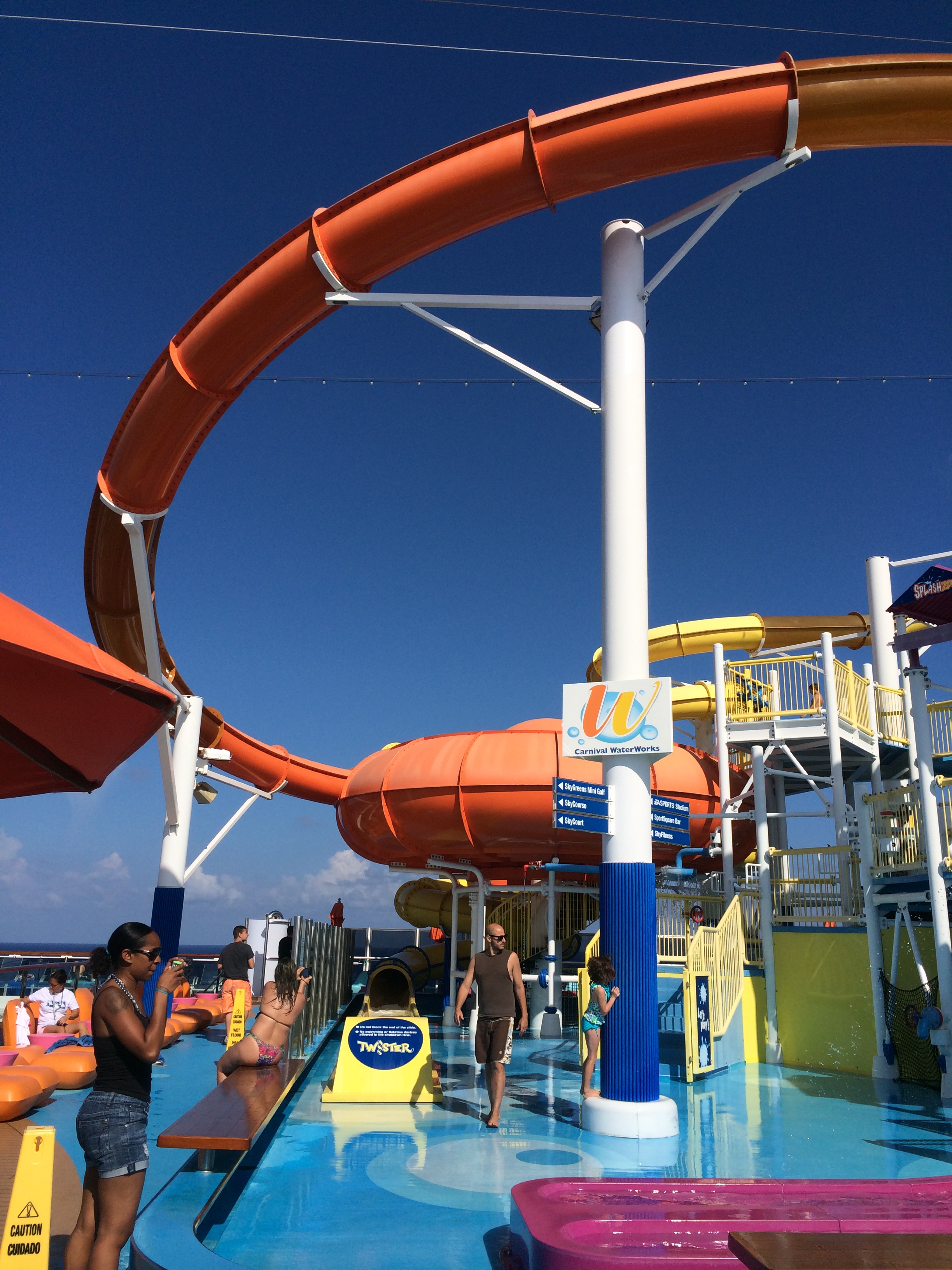 carnival cruise line breeze cruise ship waterslide