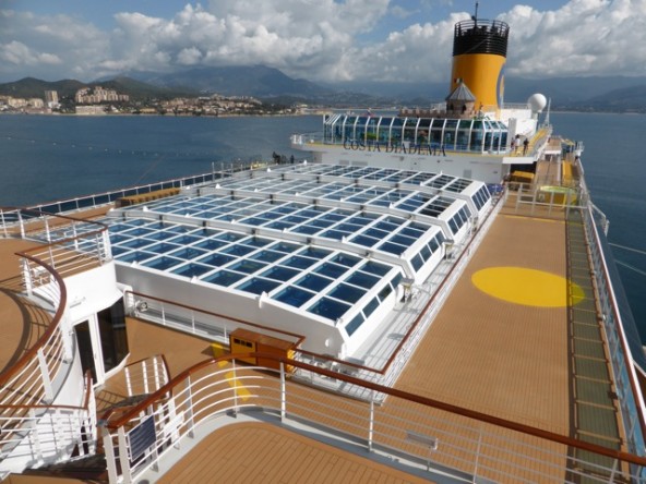 Costa Cruise Diadema cruise ship retractable dome