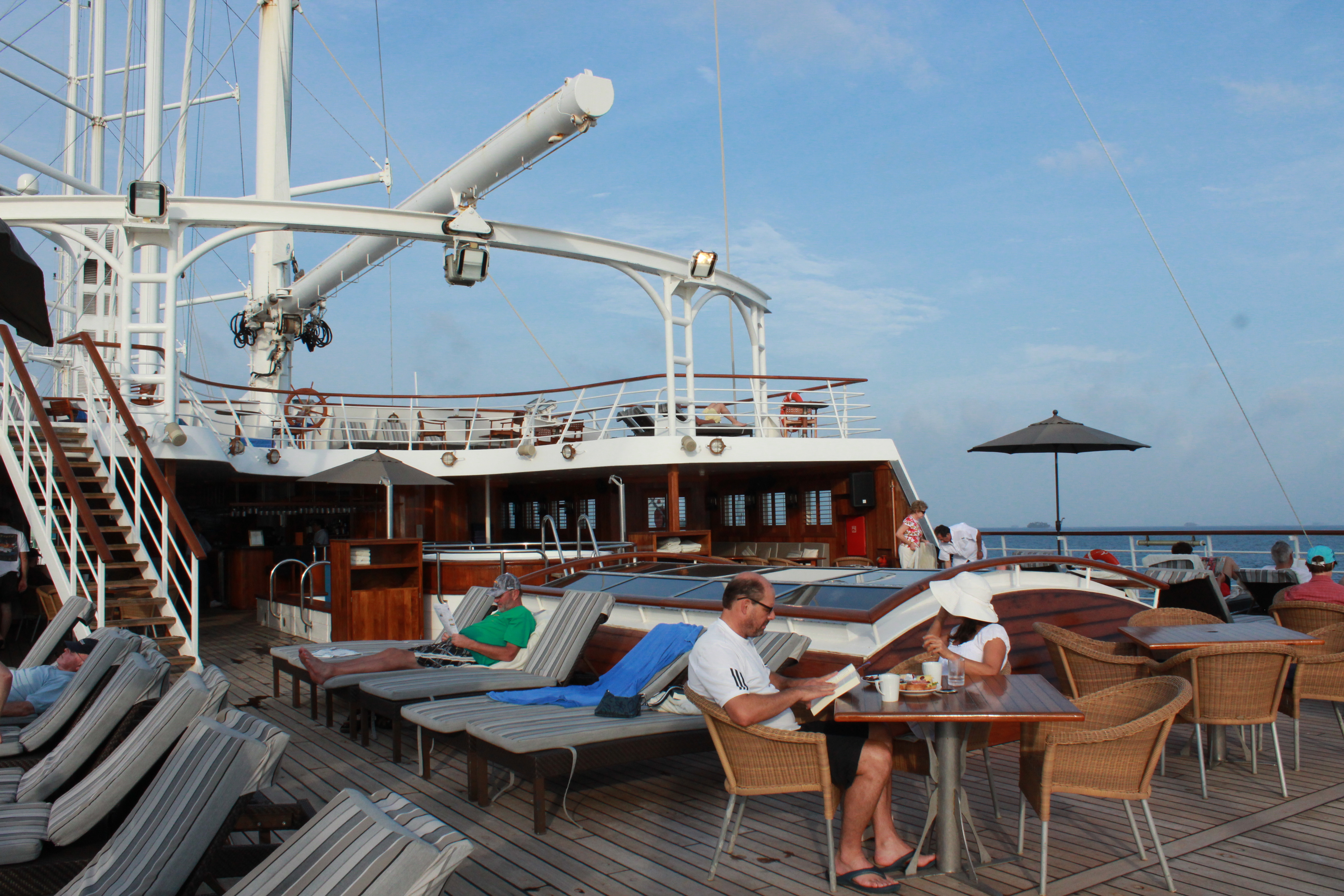 Windstar Cruises Star cruise ship top deck