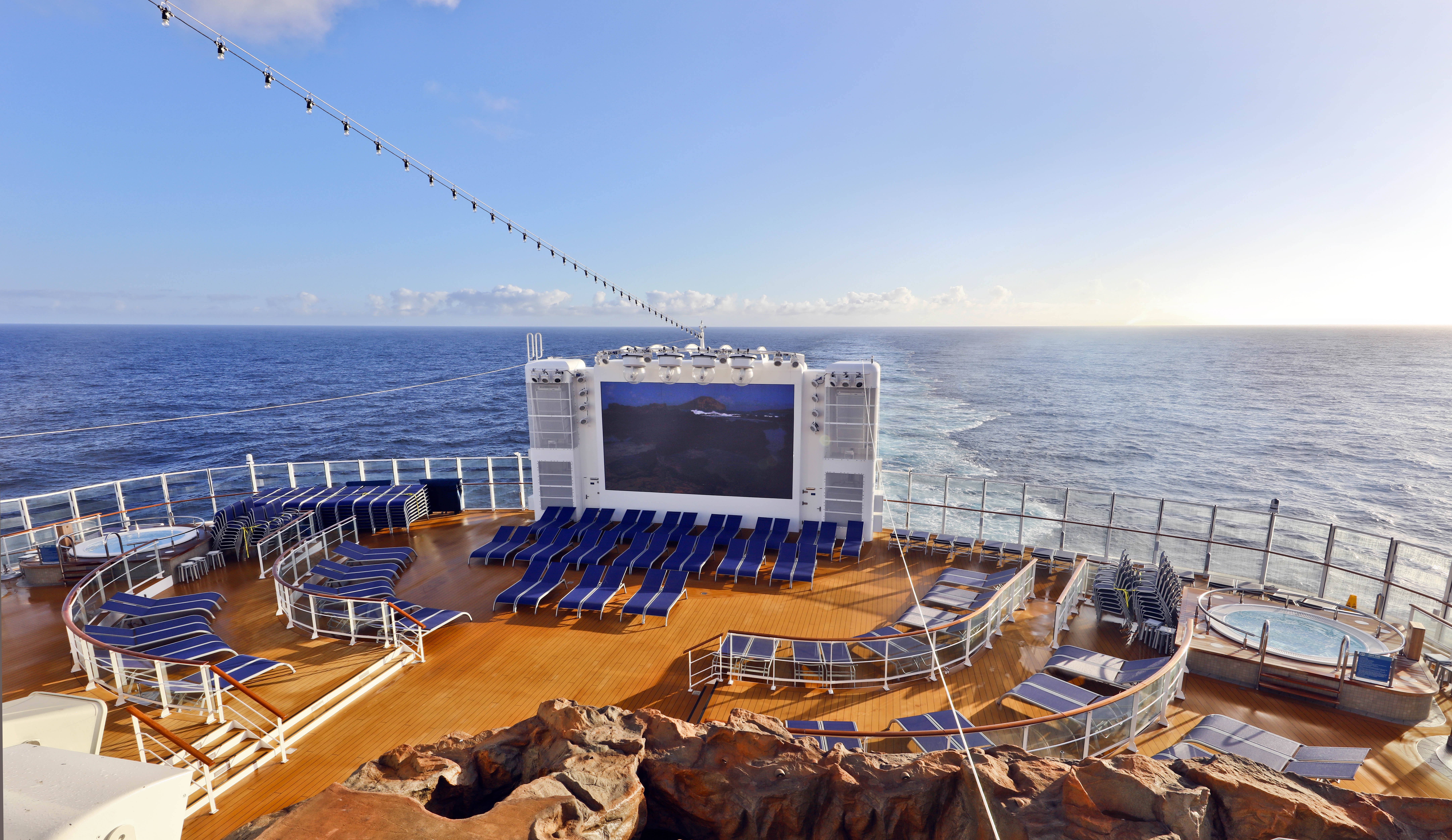 Norwegian cruises escape cruise ship aft TV