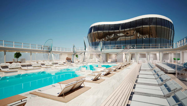 msc meraviglia pool daytime