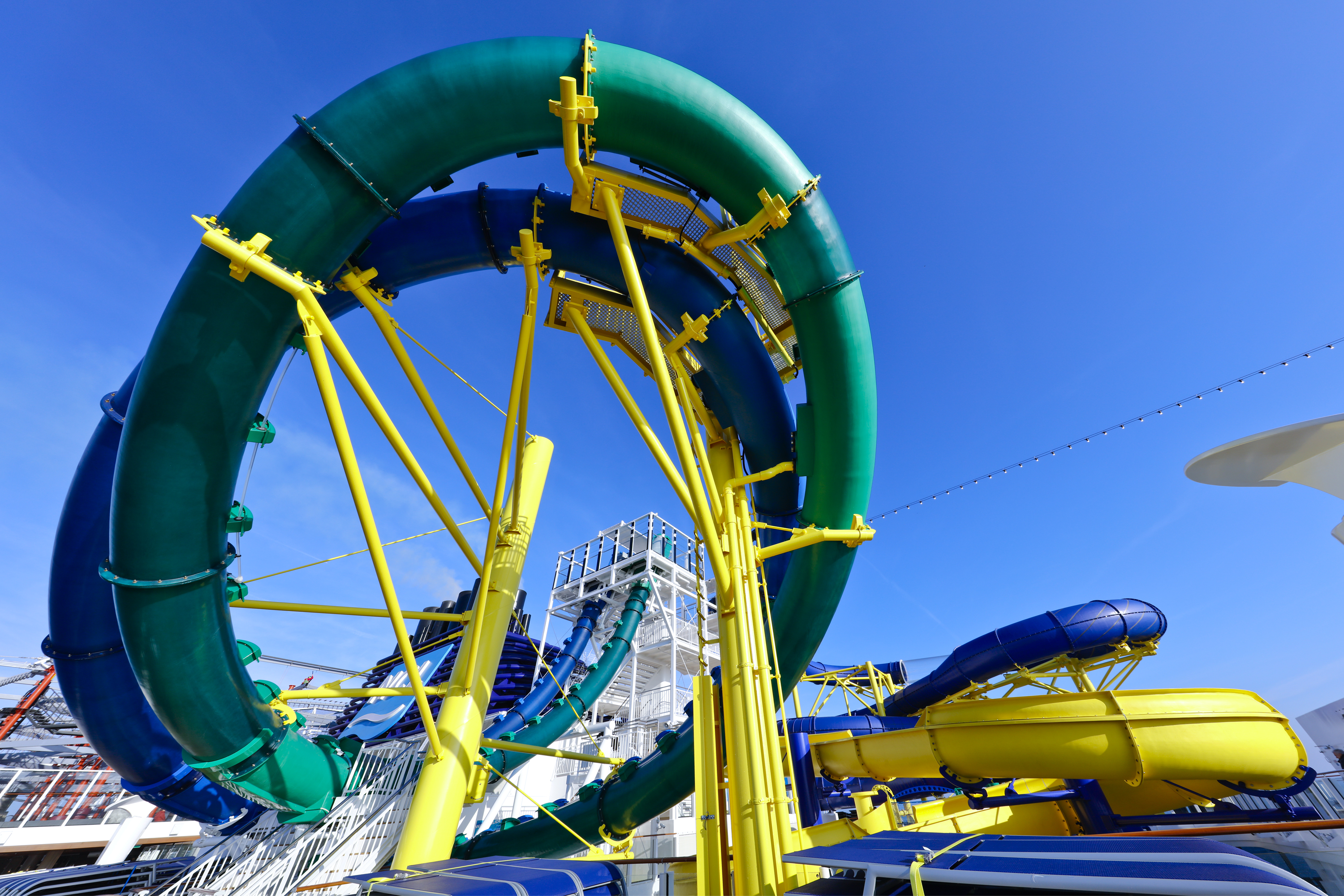 Norwegian cruises escape cruise ship waterslide deck