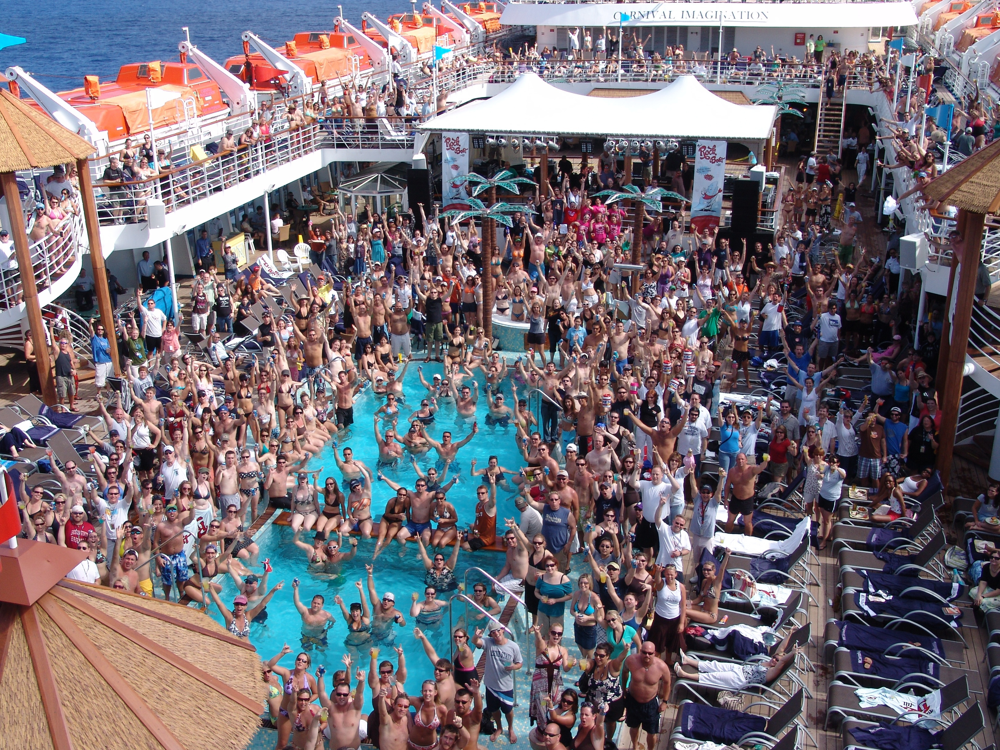 Cruise ships as floating rock concerts