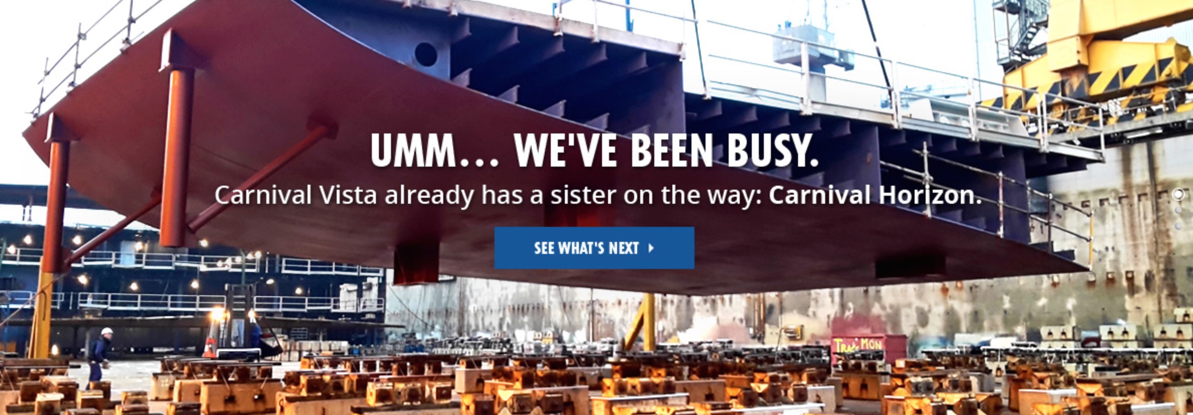 Carnival Cruises Horizon shipyard video