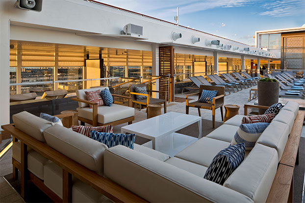 Viking Star cruise ship pool deck seating area