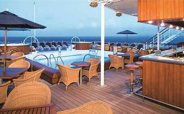 Small ship cruising windstar cruises wind surf pool