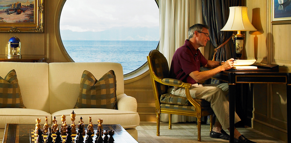 Residensea The World cruise ship suite office