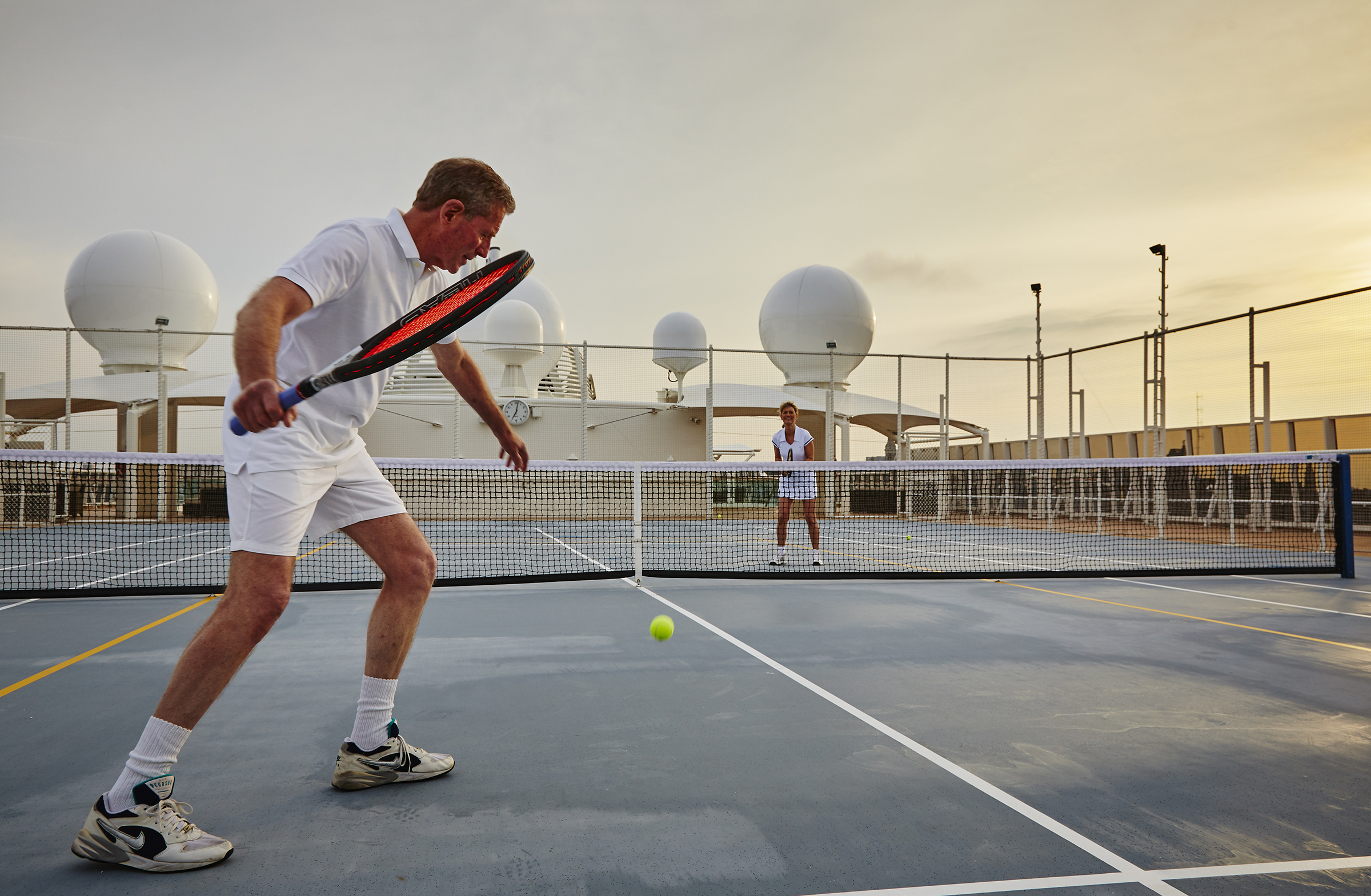 Residensea cruises The World cruise ship tennis
