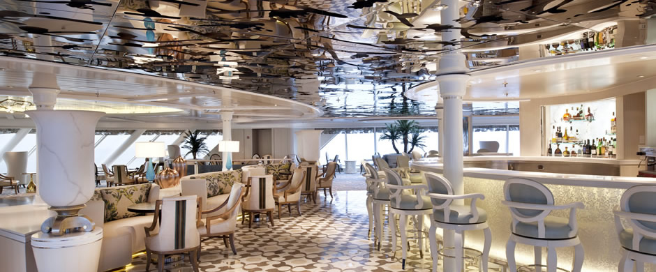 Crystal Cruises Symphony cruise ship palm court bar