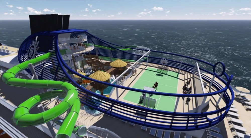 MSC Cruises seaside waterslides