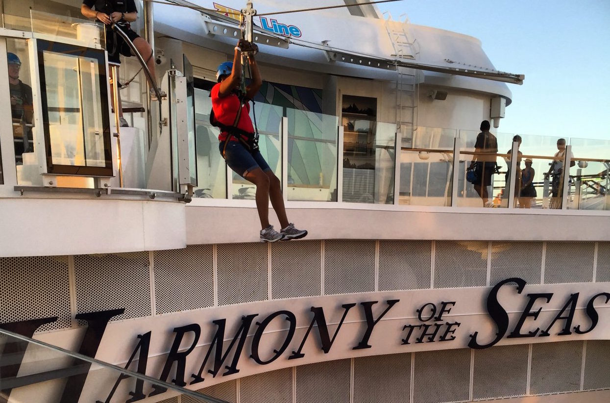 harmony of the seas zip lining