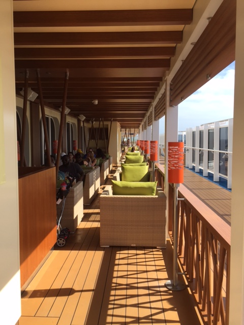 Carnival Cruises Vista cruise ship outdoor dining view