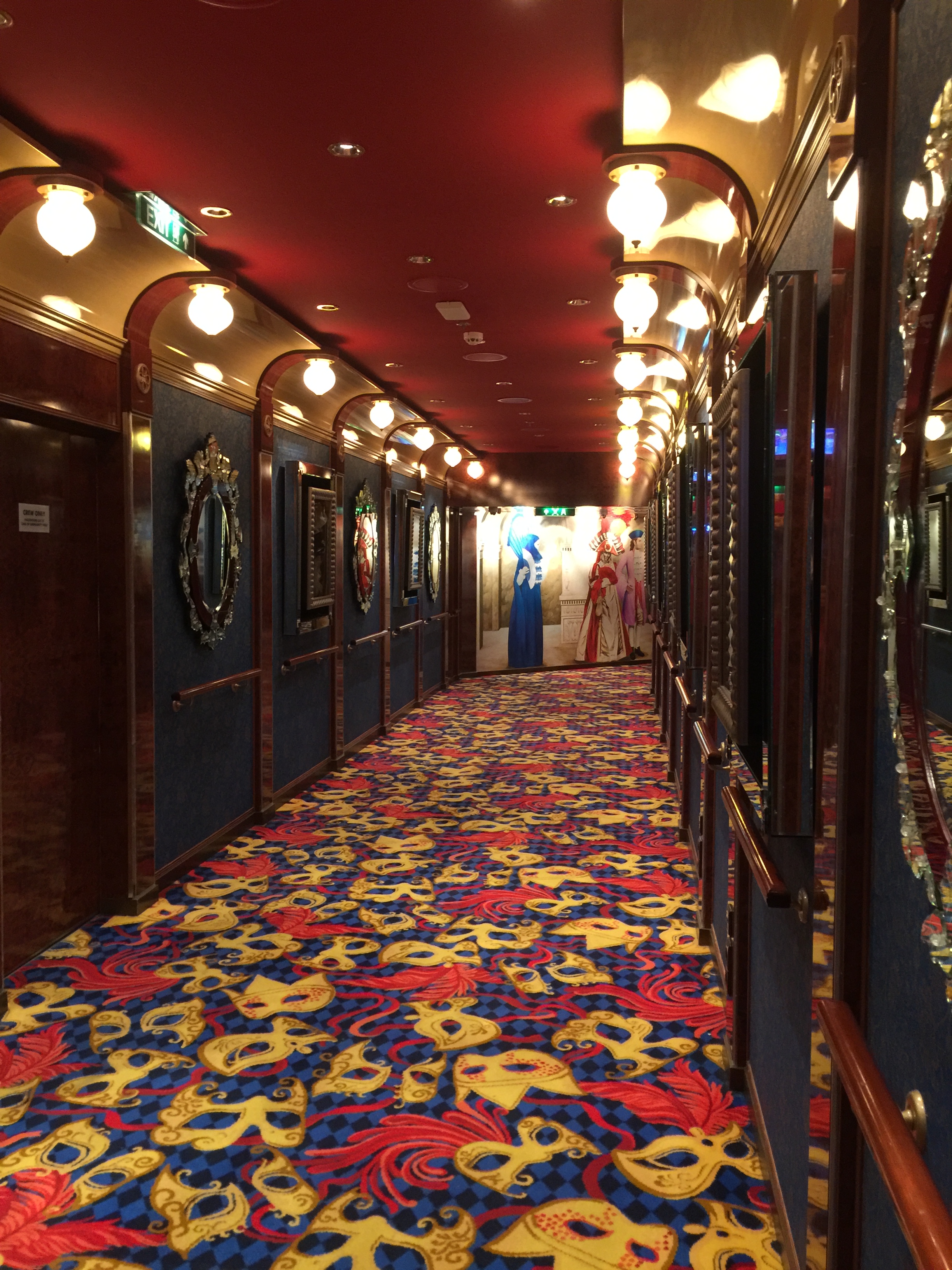 Norwegian cruises Jade cruise ship Norway theatre hallway