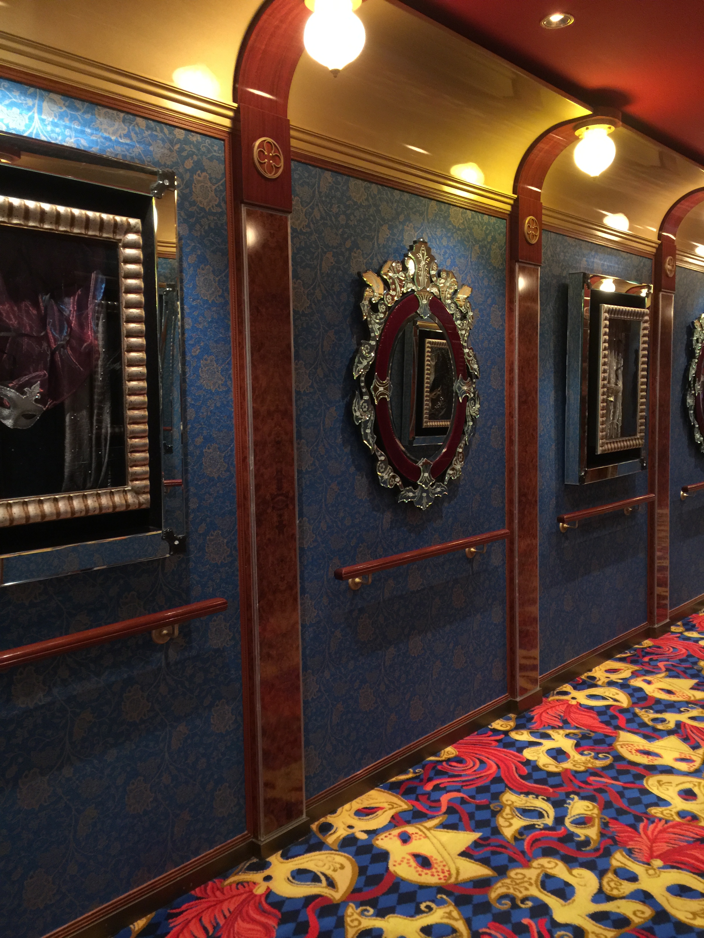 Norwegian cruises Jade cruise ship Norway theatre hall mirrors