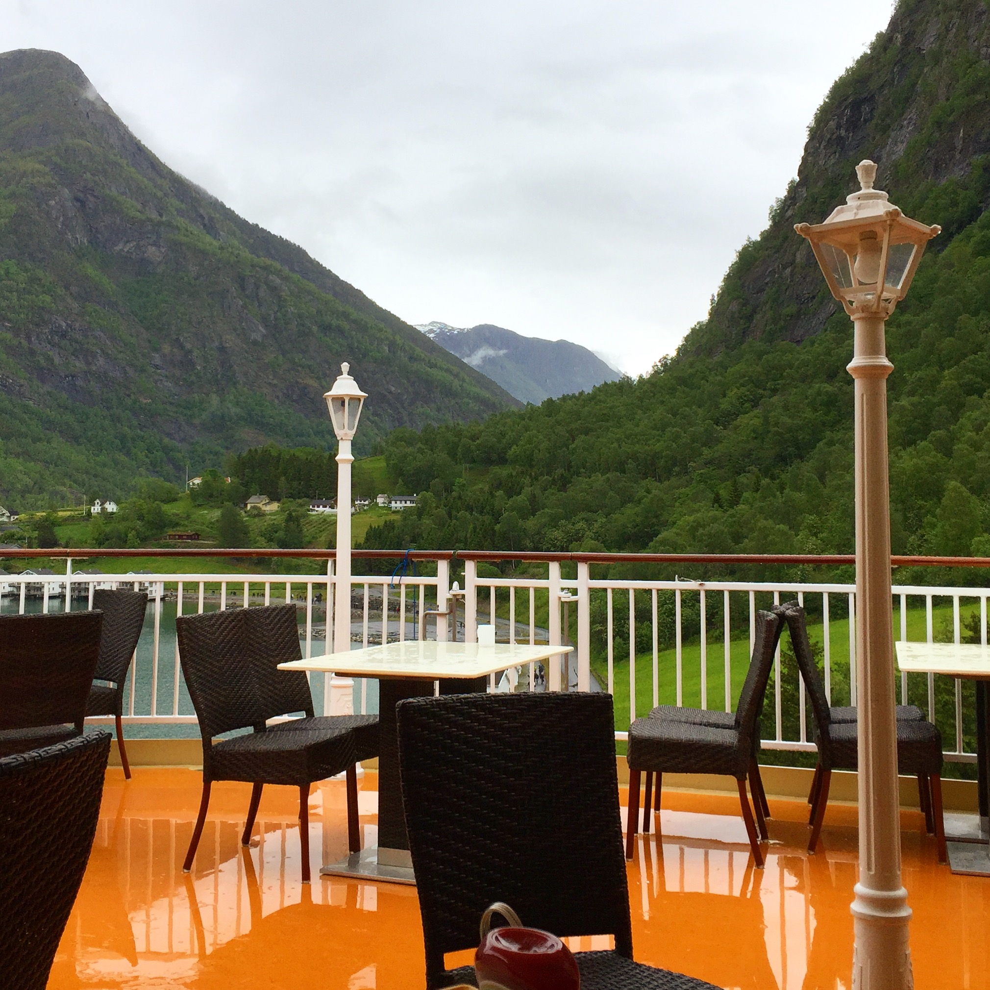 Norwegian cruises Jade cruise ship Norway top deck aft