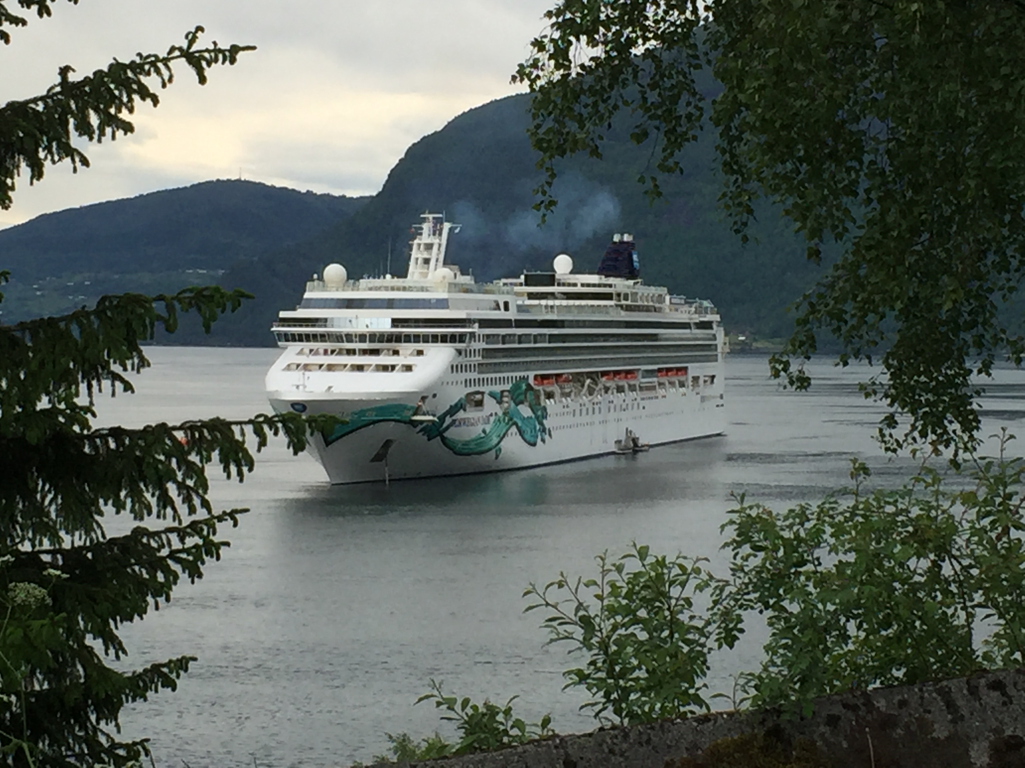 Norwegian cruises Jade cruise ship Norway anchored