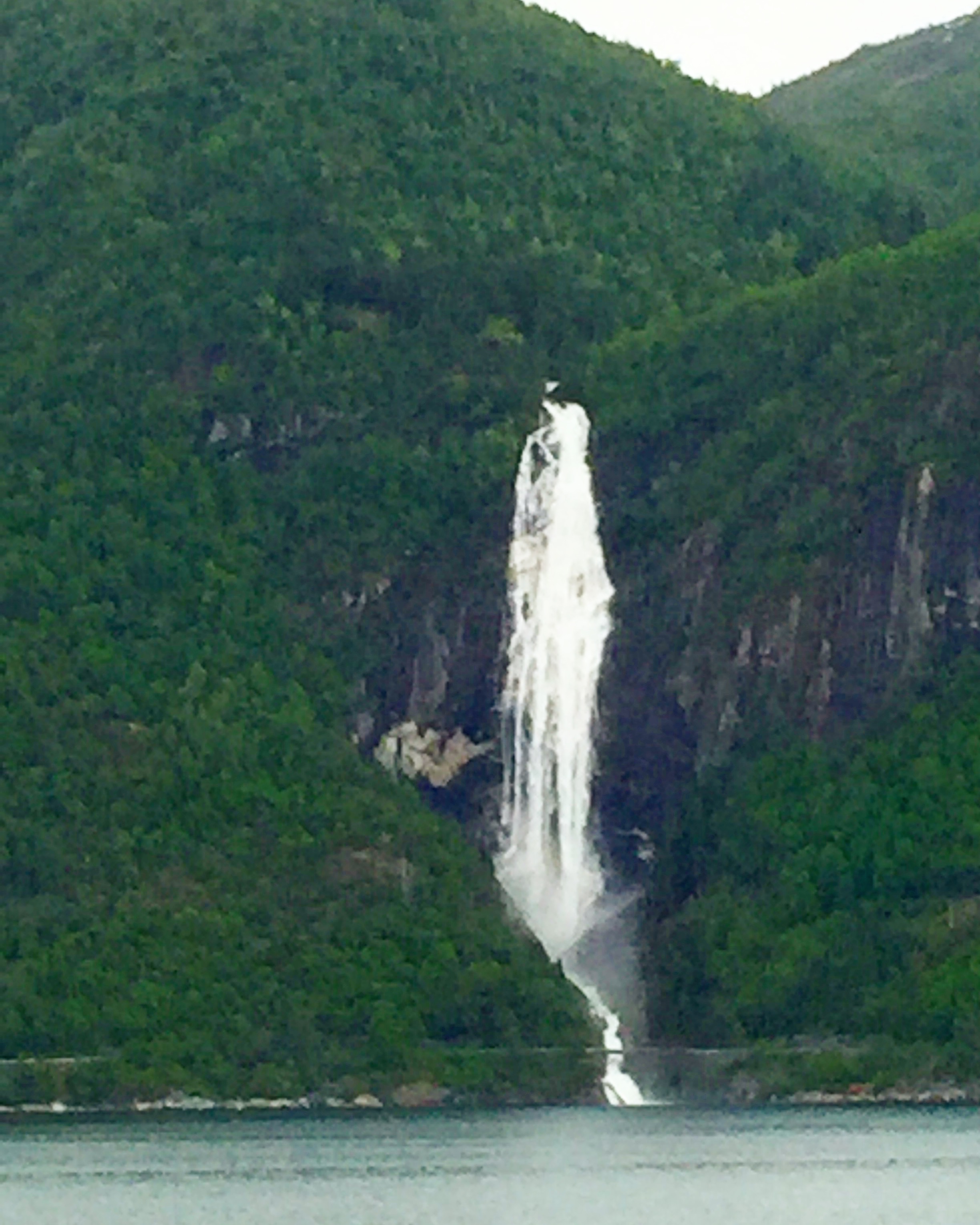 Norwegian cruises Jade cruise ship Norway waterfall