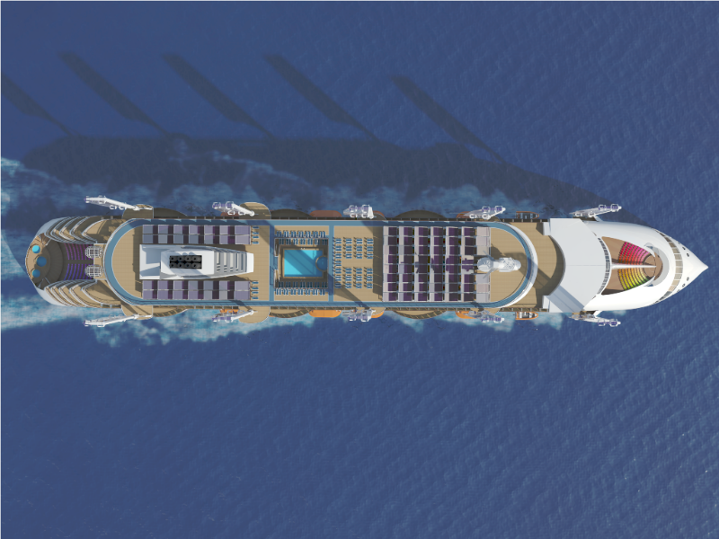 Peaceboat Ecoship cruises top view