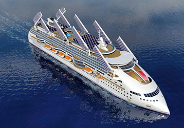 Peaceboat Ecoship cruises top view