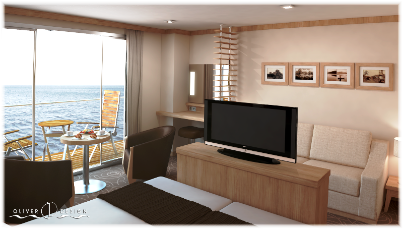 Peaceboat Ecoship cruises cabin desk