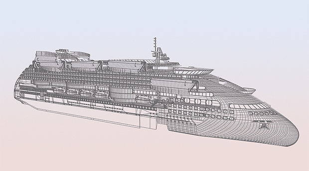 Peaceboat Ecoship cruises drawing