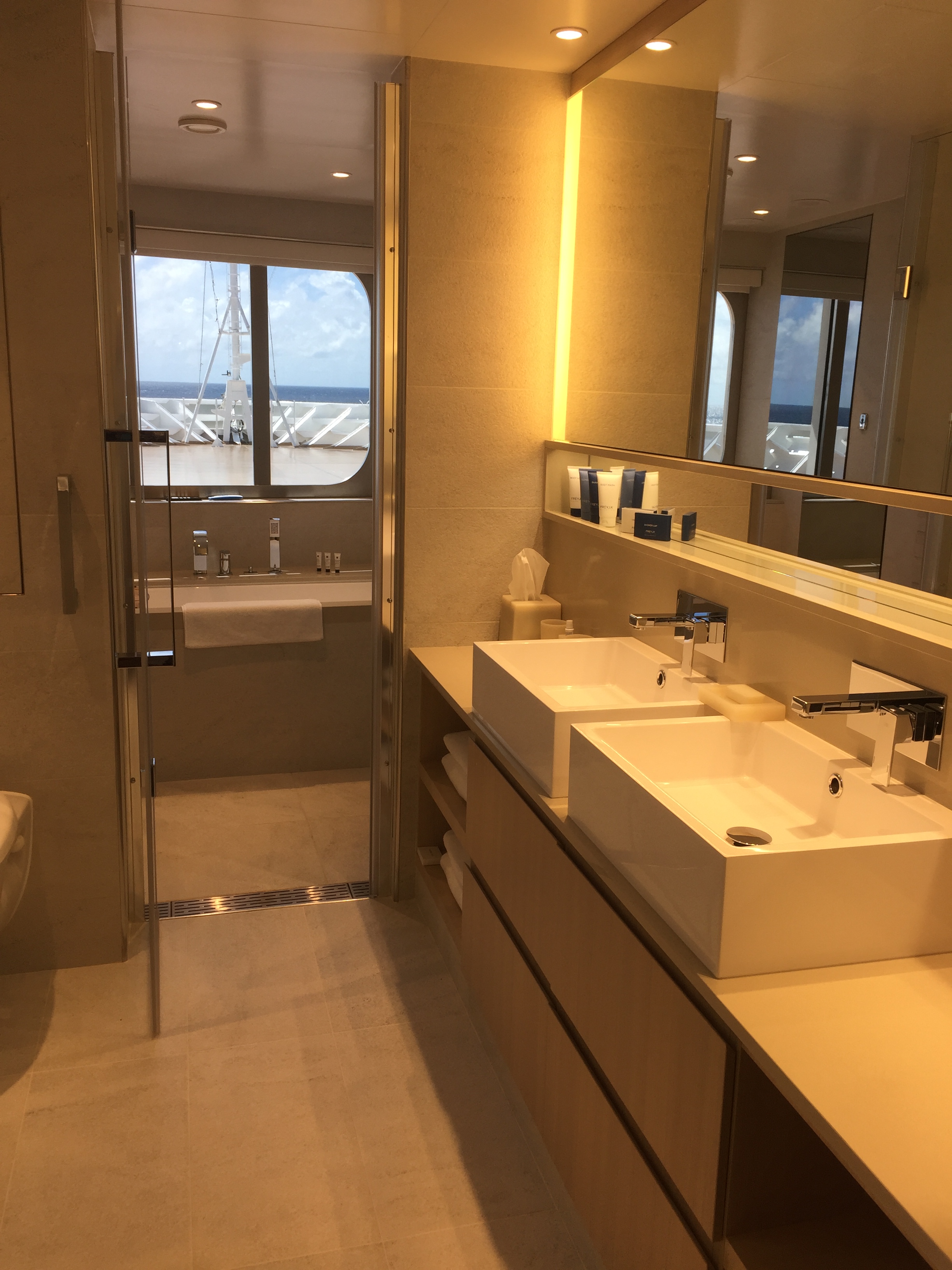 Viking cruises sky cruise ship owners suite bathroom sinks