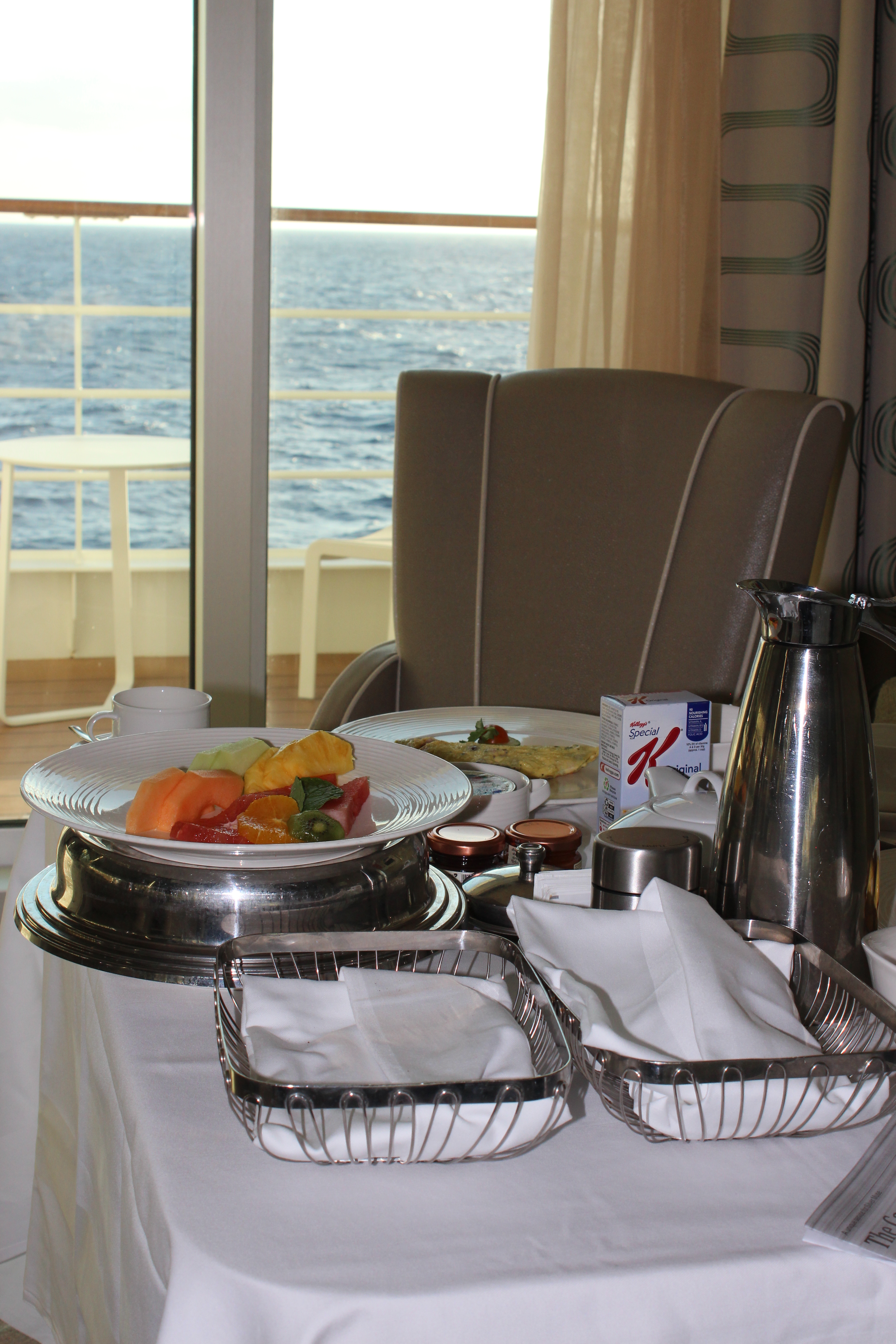 Silversea cruises silver muse cruise ship cabin breakfast