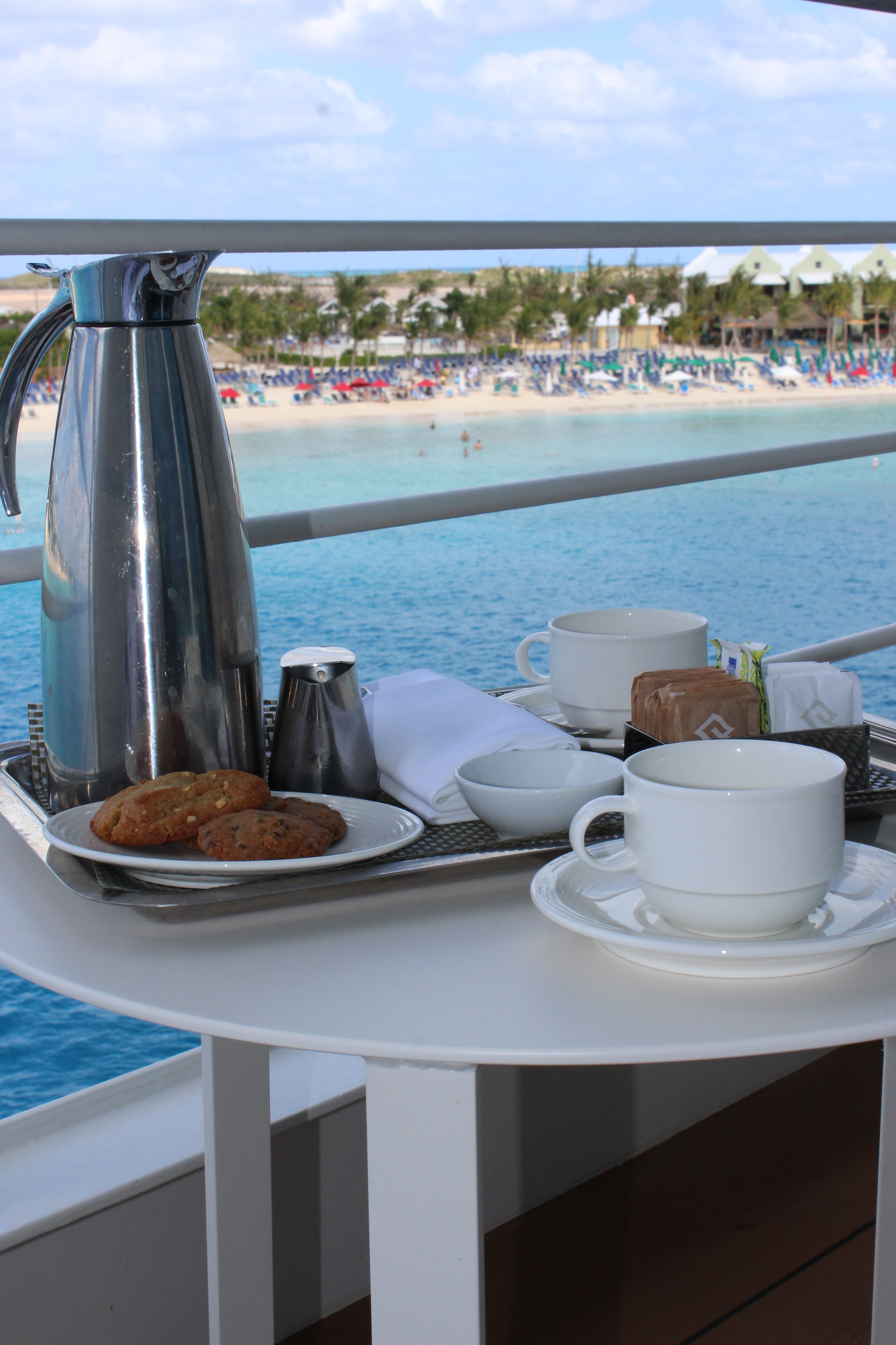 Silversea cruises silver muse cruise ship balcony tea