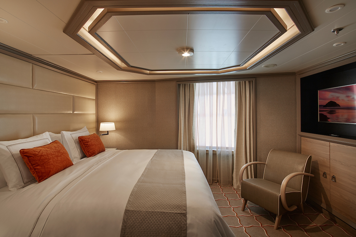 Silversea cruises silver muse cruise ship royal suite bed