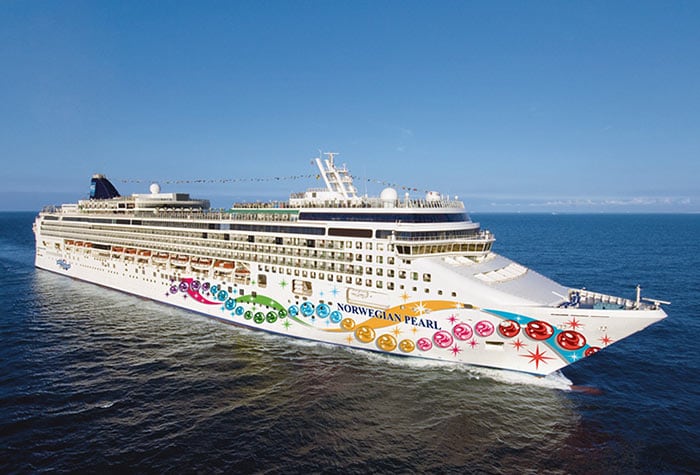 Norwegian cruises Pearl cruise ship starboard