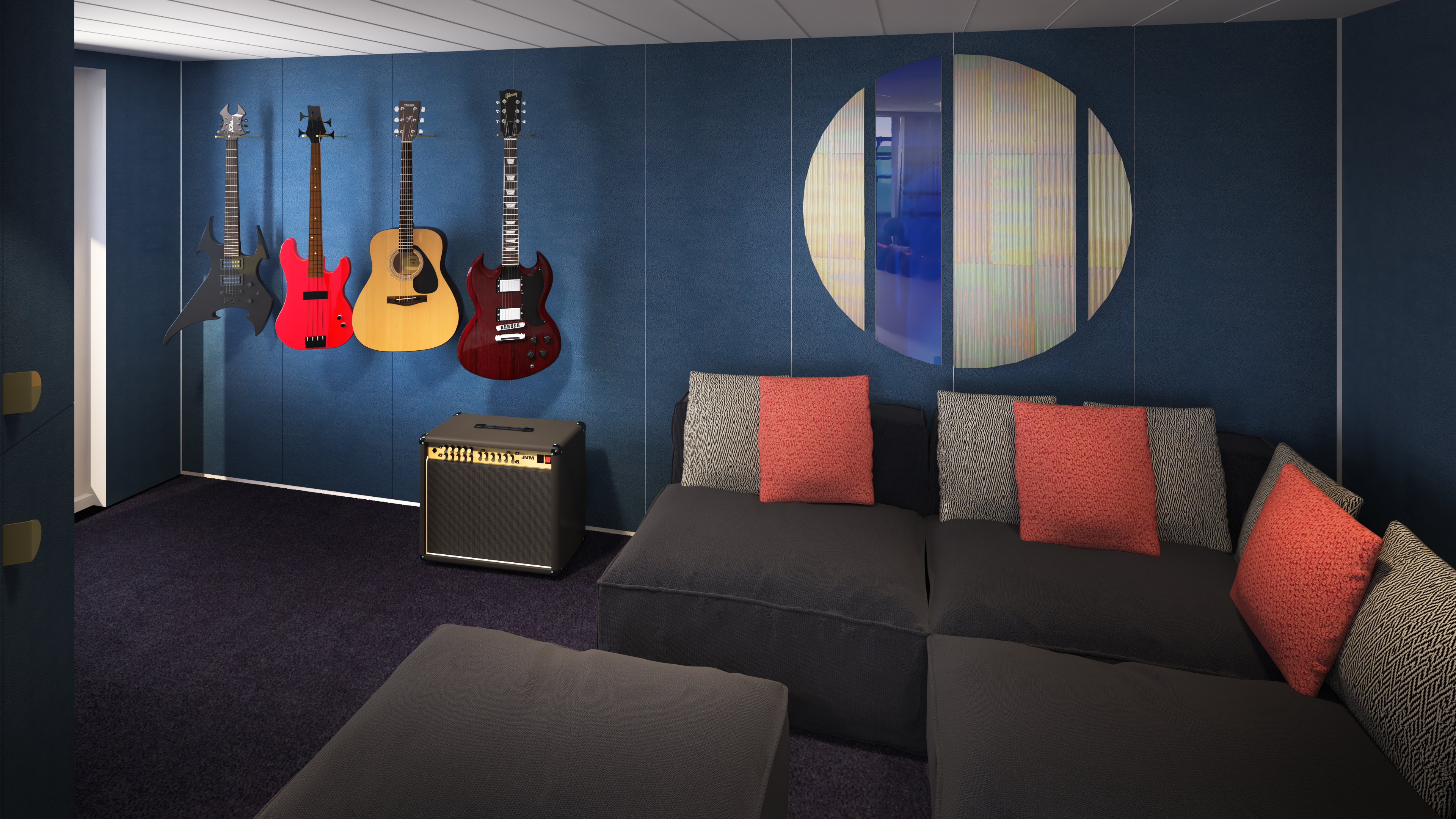 Virgin Voyages music room