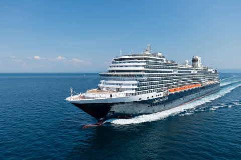 Holland America Nieuw Statendam first ship back to Grand Cayman