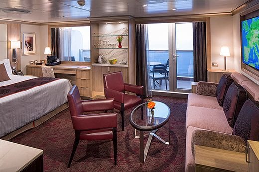 Holland America Nieuw Statendam cruise ship neptune suite table and chairs