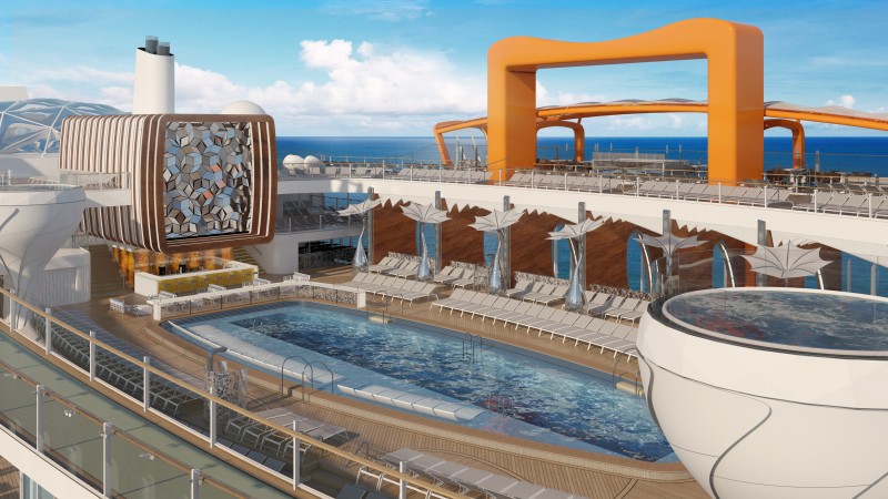 Celebrity cruises edge cruise ship mid pool
