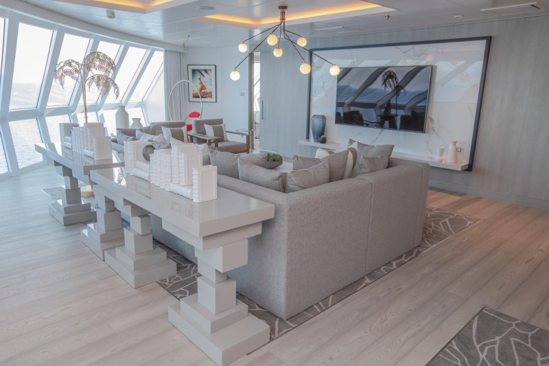 celebrity cruises edge cruise ship suite living room