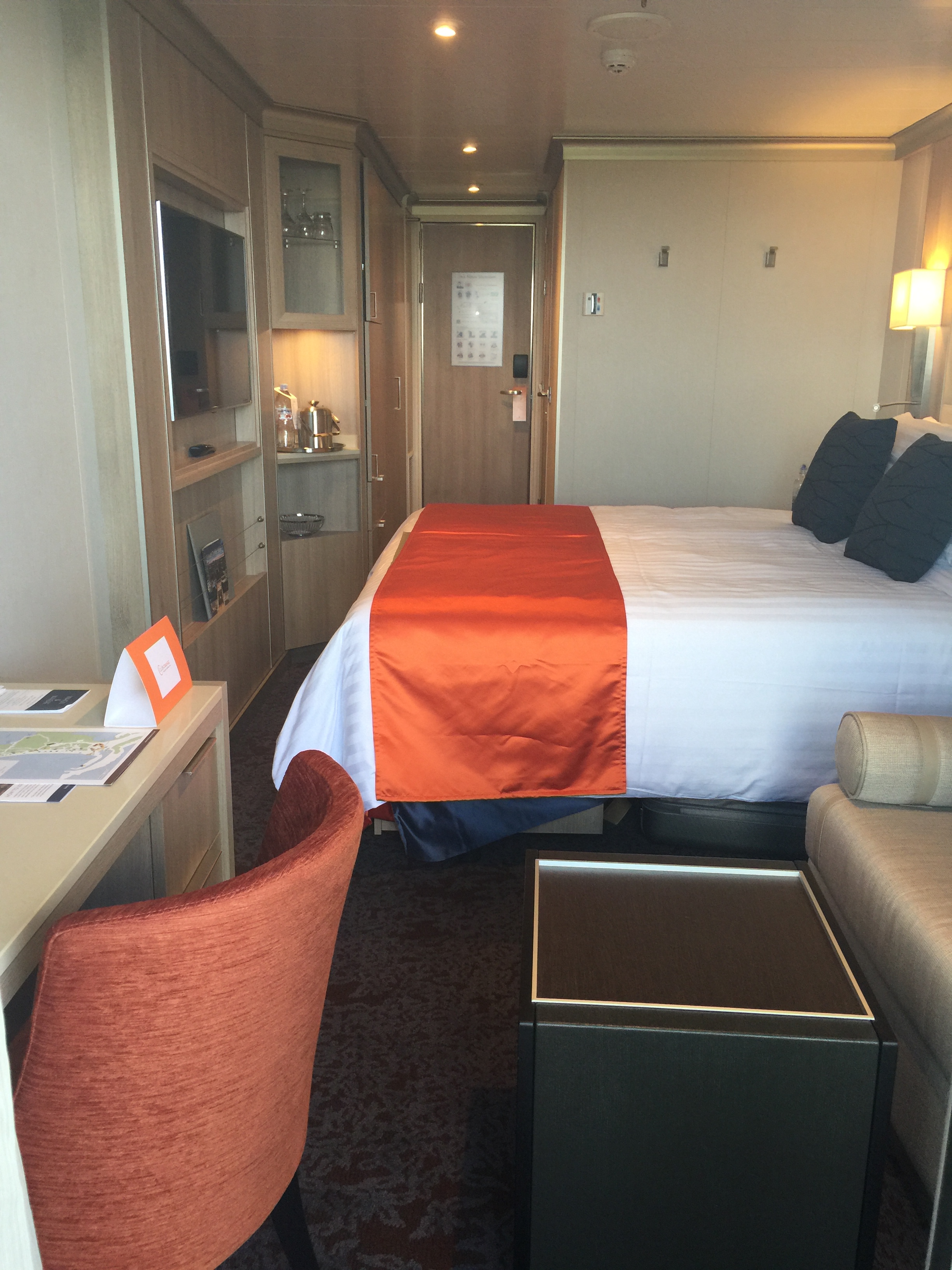 Holland America Statendam cruise ship balcony cabin bed