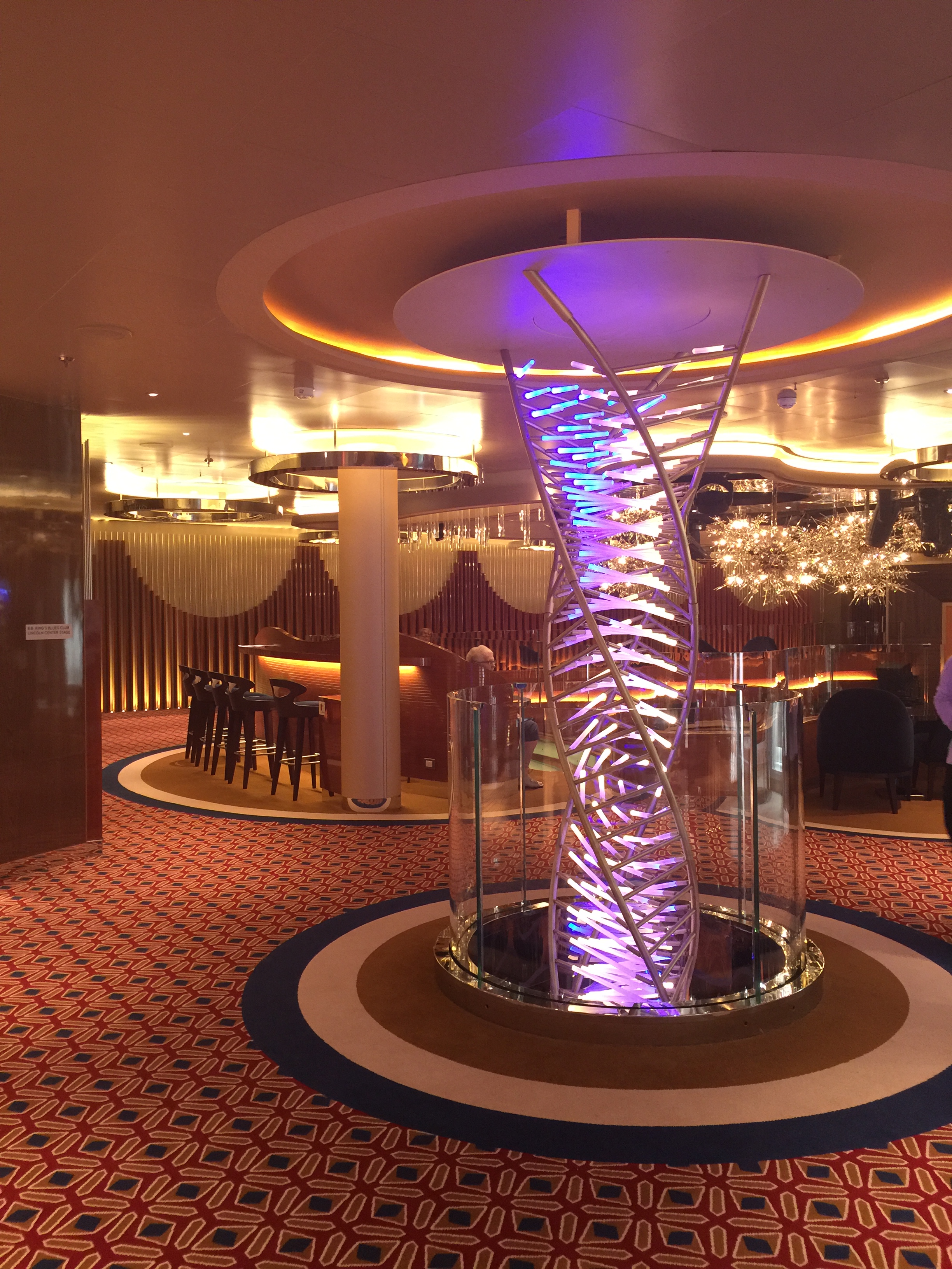 Holland America Statendam cruise ship chandelier lighting