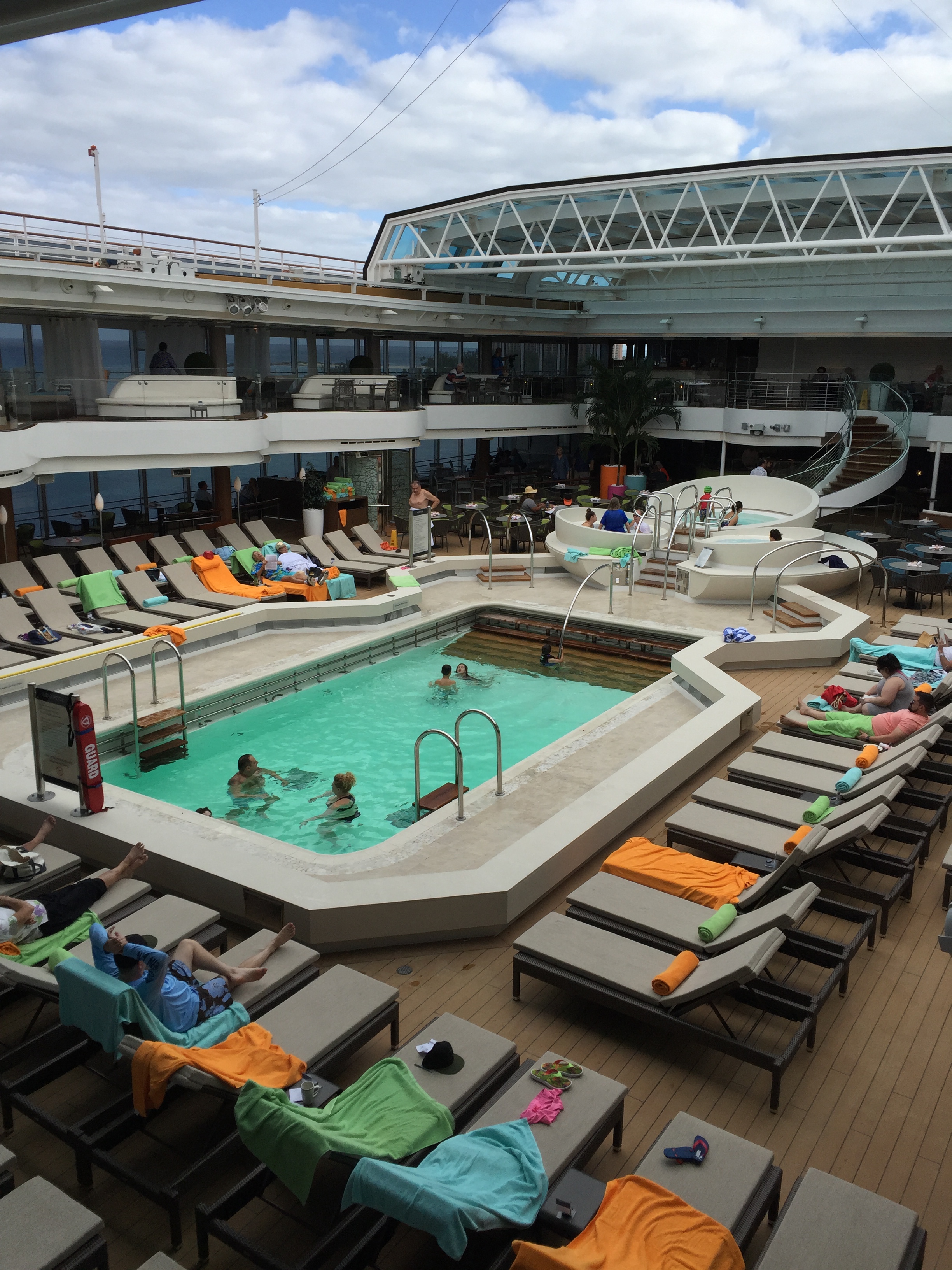 Holland America Statendam cruise ship mid ship swimming pool