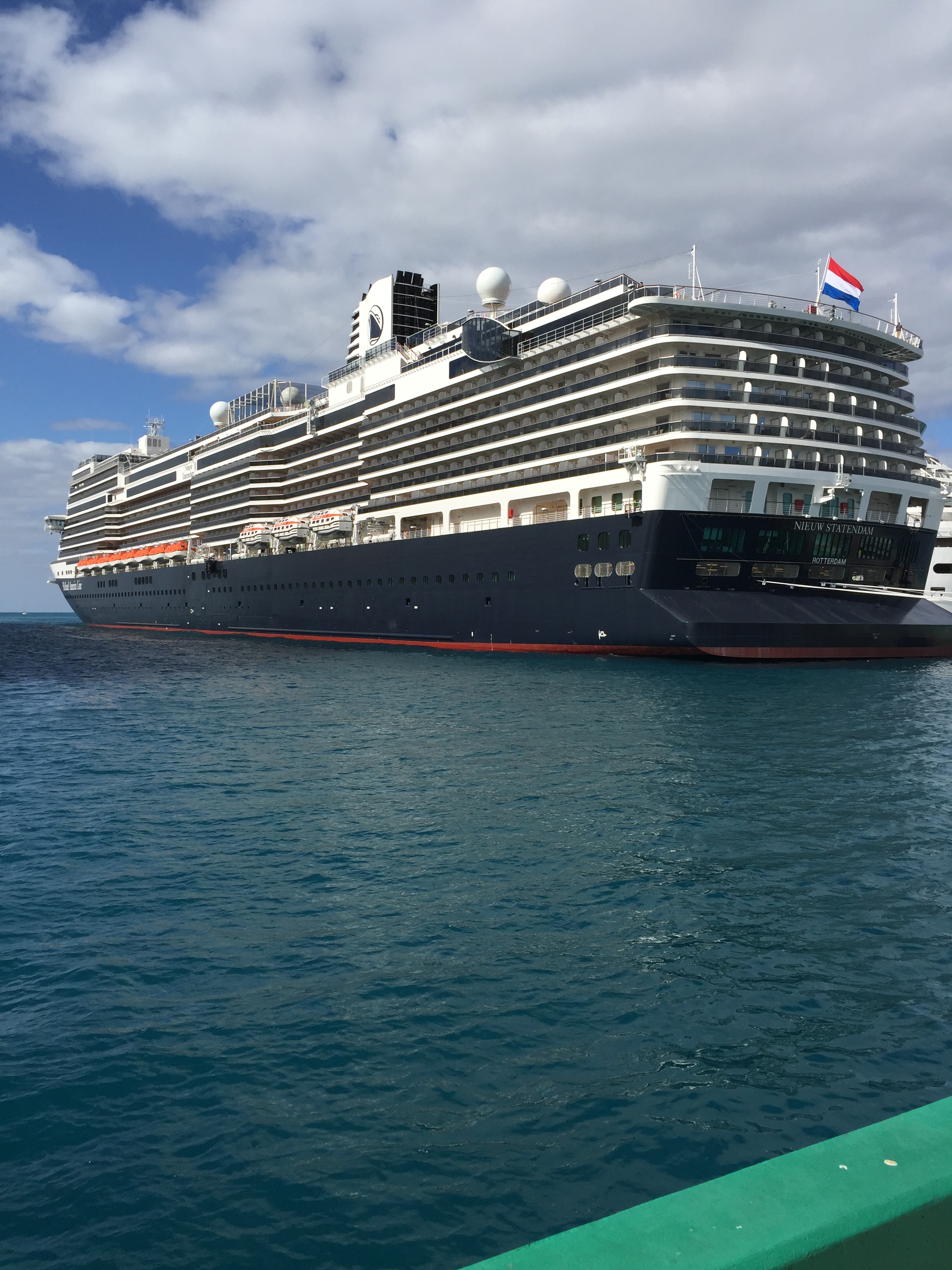 Holland America Cruises Statendam cruise ship aft in Nassau Bahamas