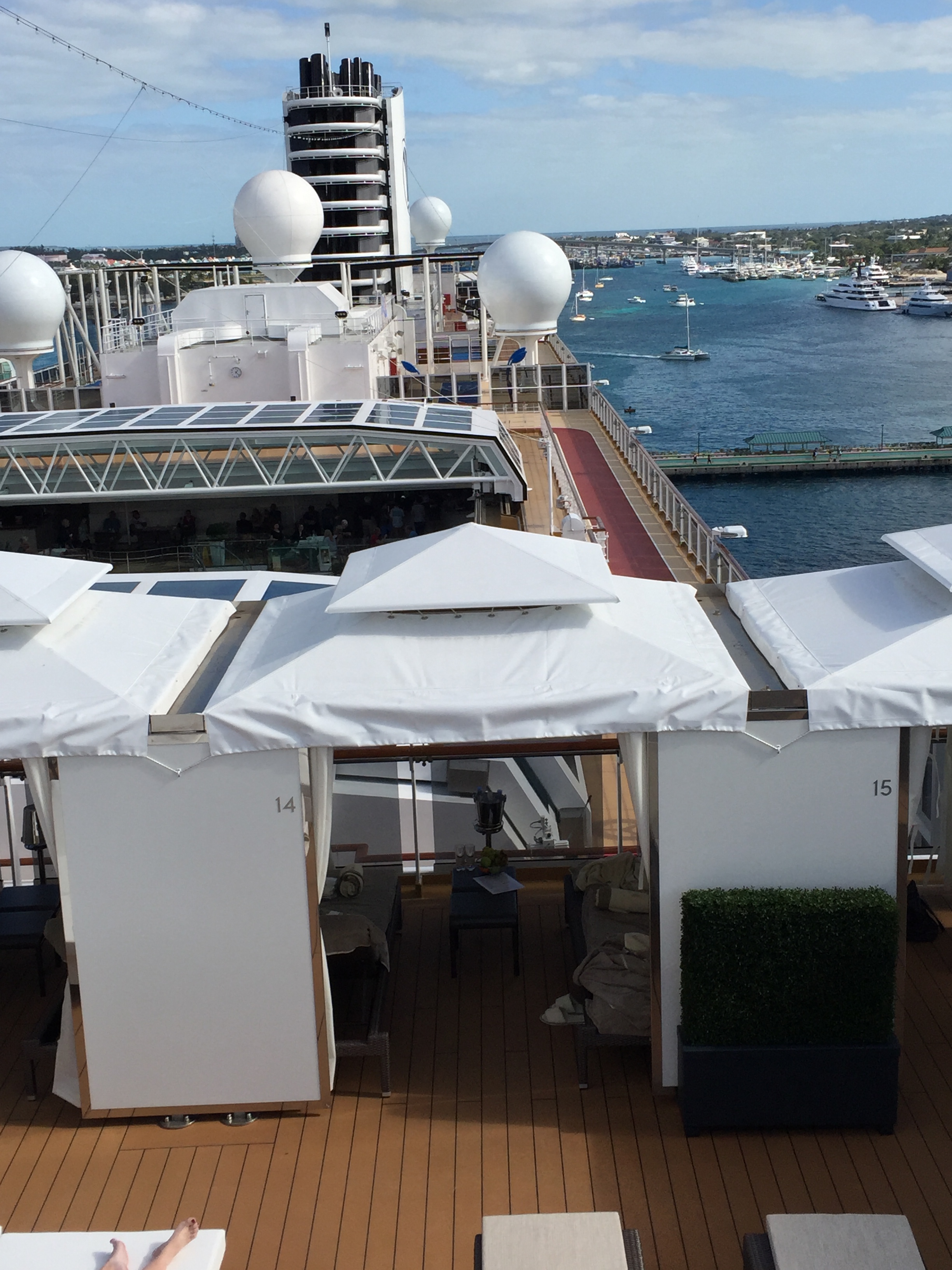 Holland America Statendam cruise ship view from cabana retreat area