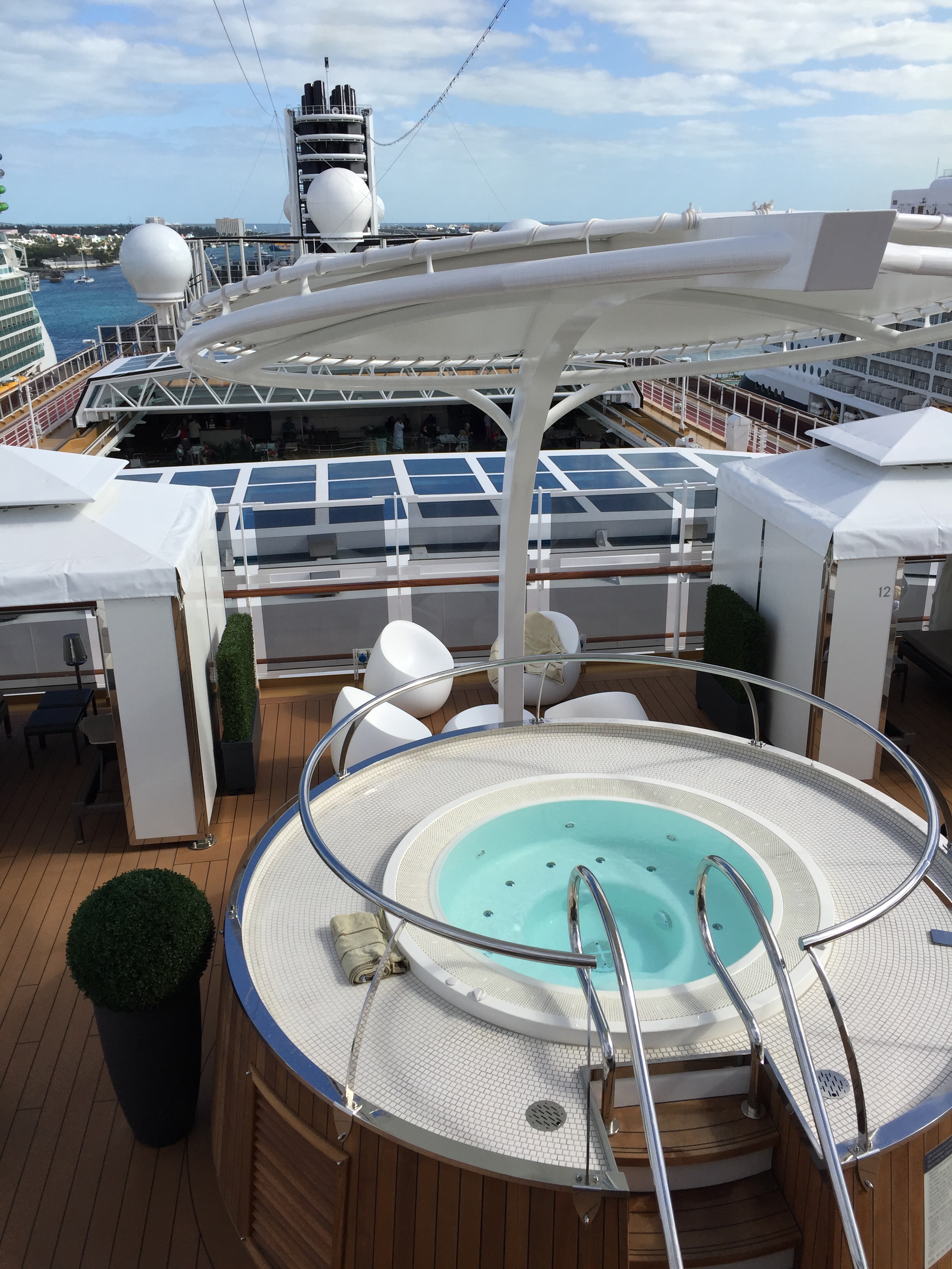 Holland America Statendam cruise ship retreat area hot tubs